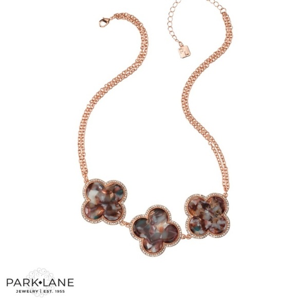Park Lane Macaroon Necklace Quatrefoils RoseGold - Picture 2 of 12